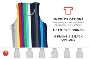 篮球背心样机 Next Level 3633 Tank Top Mockups