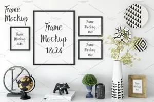 室内画框素材样机 Interior Frames Mockup