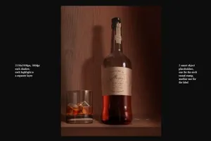 红酒场景样机素材 Whiskey mock-up light label