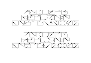 新潮酸性艺术尖锐笔锋装饰英文字体 OLOHGRAM - DAGON typeface