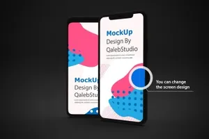 深色iPhone IOS amp;amp; Android 组合手机样机下载[PSD]