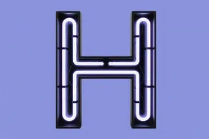 时尚高端3D立体霓虹灯样机26个英文字母字体集合