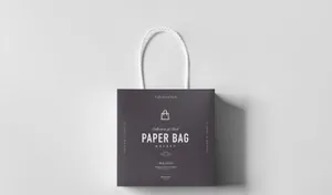 纸质手提袋购物袋纸袋礼品包装袋企业品牌形象立体展示效果图VI智能贴图