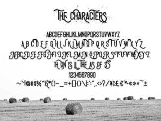 复古风英文字体 Aswatama Rough