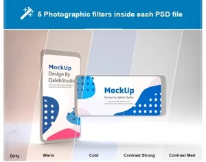 干净的谷歌 Pixel 4 手机样机[PSD]