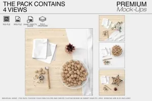 毛巾的展示样机Mockups下载 Kitchen Towel amp;amp; Tablecloth