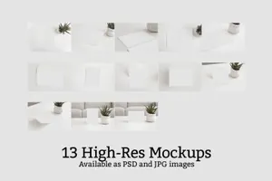 现代简约的贺卡卡片样机 13 Greeting Card Mockups