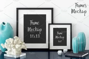 室内时尚相框样机 Interior Frames Mockup