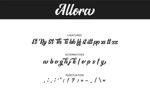 适合做标题的手写英文字体 Allora