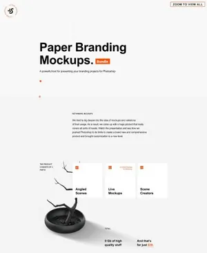 VI品牌提案8个演示场景Branding Mockup Bundle , Paper