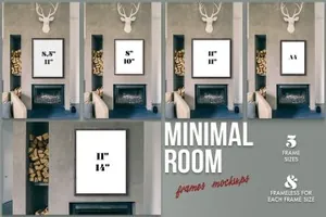 时尚复古画框素材 Minimal Room