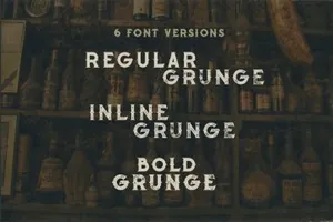 经典时尚字体 Octopus – 6 Vintage Style Fonts