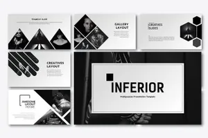 创意极简主义的时尚优雅多变几何图形Creative_Powerpoint