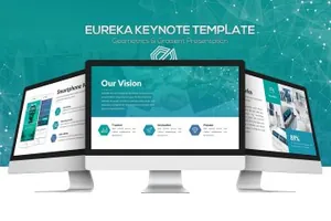 时尚几何图形元素的设计模板_Eureka_Keynote_Template