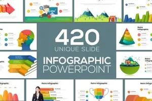 个人使用的独特的幻灯片Infographic Powerpoint