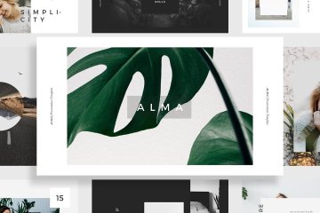高端的企业或个人使用的独特展示ALMA Keynote Template