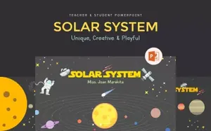 宇宙银河系太阳系幻灯片Solar System - Teacher Powerpoint