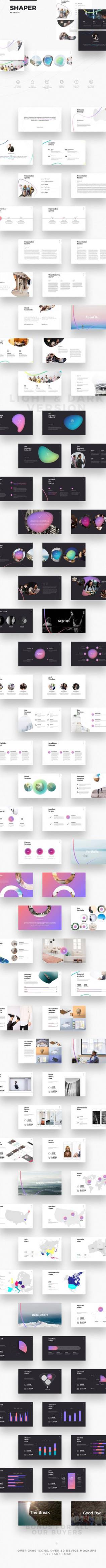 高品质的PPT幻灯片展示模板SHAPER_-_Keynote_Template