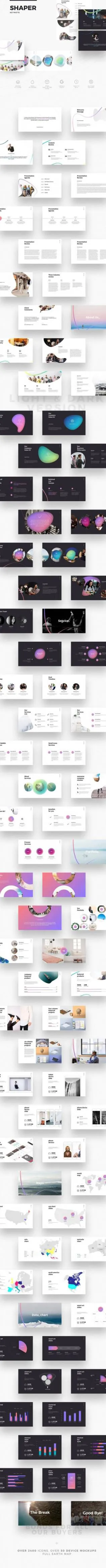 高品质的PPT幻灯片展示模板SHAPER_-_Keynote_Template