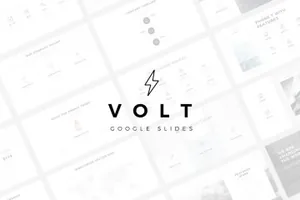 极简风黑色色调PPT模版 Volt_Minimal_Google_Slides_Template