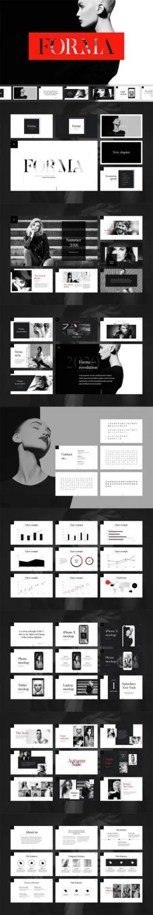 配色高端的PPT展示模板Forma_PowerPoint_Presentation