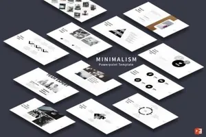 整洁专业的黑色色系PPT模版打包Minimalism_PowerPoint