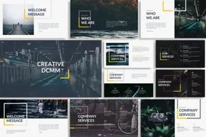 一套简约大气海报风PPT打包Creative_Keynote_Template