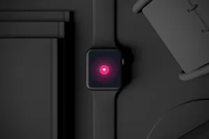 深色质感的高品质iWatch UI样机dark-apple