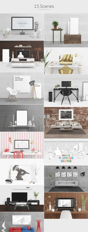 VI室内家居家具道具15个场景Scene Creatpr