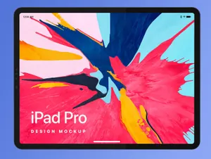 时尚的 iPad Pro 多角度设计展示iPad Pro Design Mockup