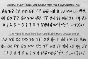 特别的手绘手工字体 Crispin handwritten marker font