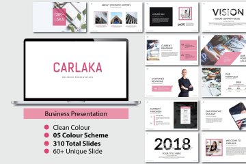设计精美功能完善的创意ppt模版Carlaka Business Keynote