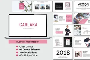 设计精美功能完善的创意ppt模版Carlaka Business Keynote