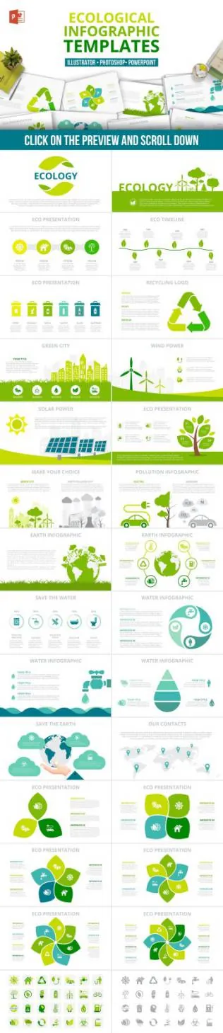 简约现代的生态环境演示ppt模板Ecological presentation
