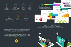 业务计划和报告的信息图表多用途主题演示模版Plan Presentation