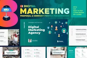 市场营销的多功能时尚高端幻灯片digital-marketing-agency