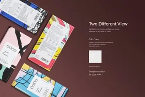 巧克力棒照片级真实逼真模型Chocolate Bar Mockup