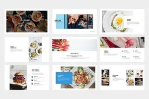 创意十足的美味食物主题PPT模版Eggie Powerpoint Presentation
