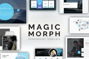 设计精美的现代简约PPT模版Magic Morph Powerpoint Template