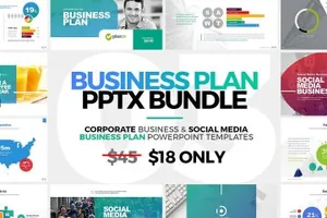 高端多功能的商务商业大数据幻灯片 Business Plan Powerpoint Bundle