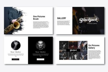 中国风水墨元素的高端创意商业幻灯片 Blackjack Creative Powerpoint