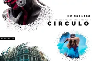 5个高端简约时尚飞溅墨水SPLASH PowerPoint Bundle Package