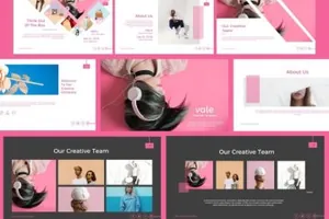 一款适合女性相关主题PPT模版Vale Creative Google Slide