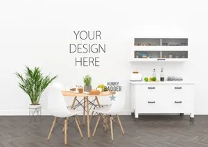 厨房模型-框架展示样机高清图片下载 Poster mockup