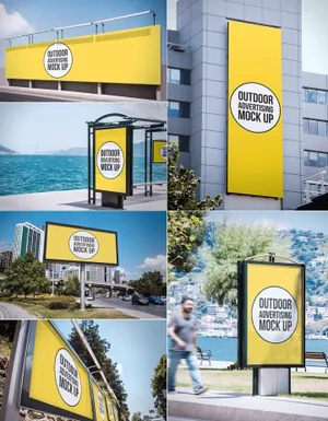 97高品质的户外广告楼体广告outdoor-advertising-mock-up