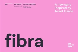 一款时尚现代无衬线英文字体Fibra Sans Free Demo Font 精