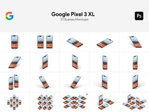 安卓Android手机样机Google Pixel 3 XL Mockups