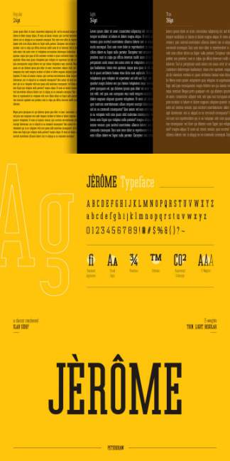 华丽紧实的衬线英文字体 Jerome - Condensed Slab Serif