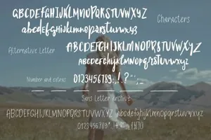 有趣的手写字体 Flowers In December Font Collection