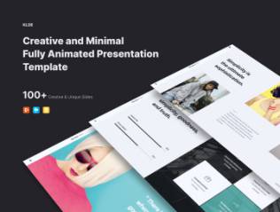 极具创意排版的PPT演示模板 KLOE - Minimal Presentation Template